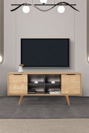 Hanah Home Sina 3319 Soporte para TV Roble Zafiro y Antracita